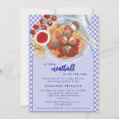 Invitation Une Petite Boulette De Viande Se Trouve Sur Le Che (Devant)