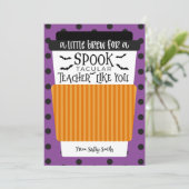 Invitation Une petite brasse pour un café enseignant Spooktac (Debout devant)