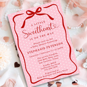 Invitation Une petite chérie est en route Fête prénatale de b