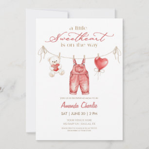 Invitation Une petite chérie Fête prénatale pour bébé garçon
