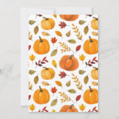 Invitation Une petite citrouille automne bébé shower (Dos)