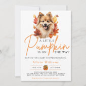 Invitation Une petite citrouille automne bébé shower (Devant)