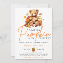 Une petite citrouille automne floral Baby Shower
