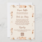 Invitation Une petite citrouille code QR automnal floral Baby (Dos)