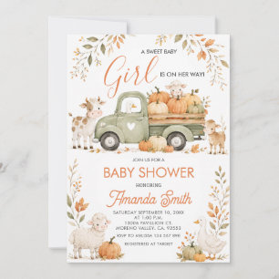 Invitation Une petite citrouille douce Animaux Bébé automne s