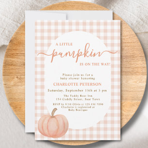 Invitation Une petite citrouille en route Fête prénatale d'au