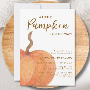 Invitation Une petite citrouille est en route Baby Shower