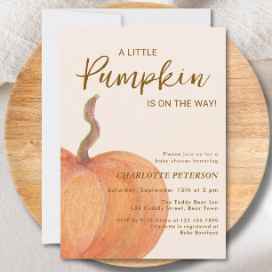 Invitation Une petite citrouille est en route Baby Shower