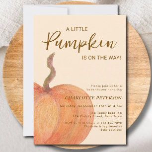Invitation Une petite citrouille est en route Baby Shower