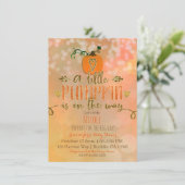 Invitation Une petite citrouille est en route Fête bébé d'aut (Debout devant)