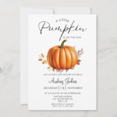 Invitation Une petite citrouille est en route Fête de bébé d' (Devant)