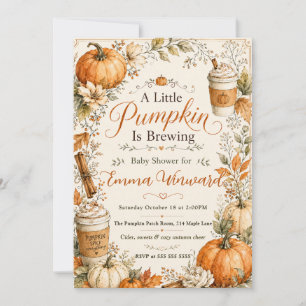 Invitation Une petite citrouille prépare une Baby Shower