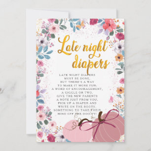 Invitation Une petite couronne de fleurs de citrouille Nuit d