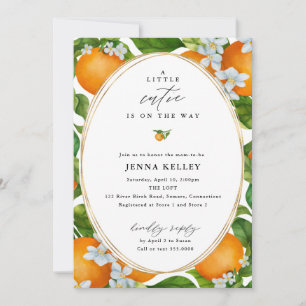 Invitation Une Petite Couture Sur Tout Le Baby shower Orange