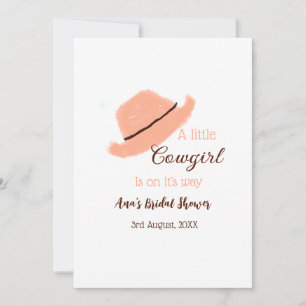 Invitation Une petite cow-girl est en chemin baby shower oran
