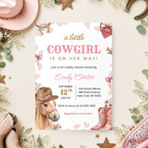 Une Petite Cow-Girl Est En Route Baby Shower