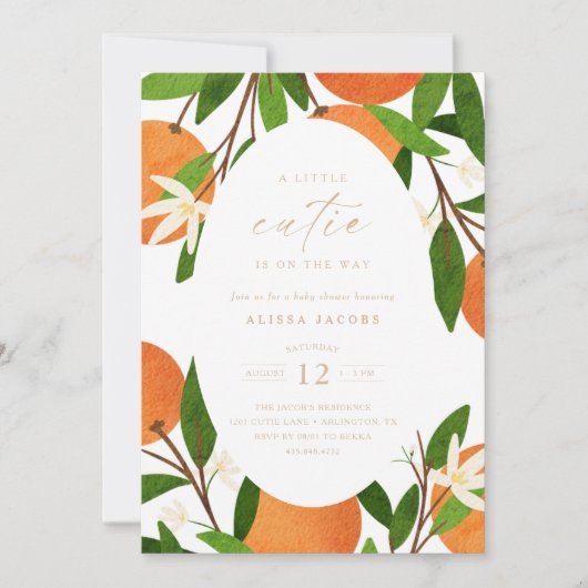 Invitation Une petite croûte | Baby shower moderne Neutre Cit (Devant)