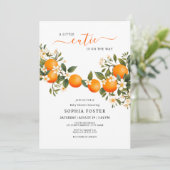 Invitation Une petite croûte est sur le chemin Baby shower Ta (Debout devant)