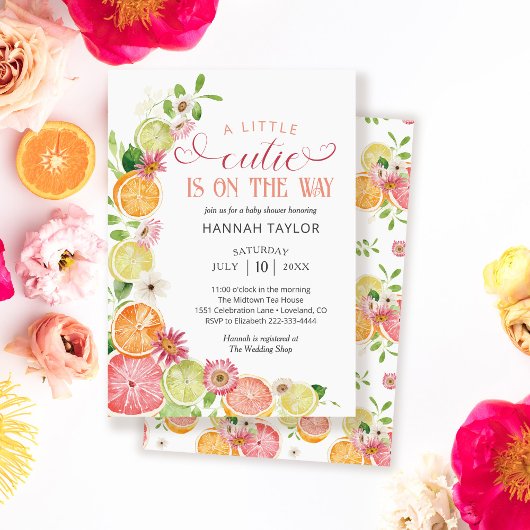 Invitation Une petite croûte se trouve sur le Baby shower Way
