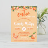 Invitation Une petite CUTIE est en route ! Baby shower (Debout devant)