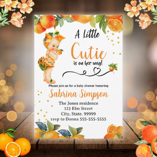 Invitation Une petite Cutie est sur son Baby shower Invitatio