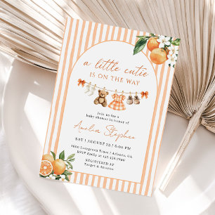 Invitation Une petite cutie orange Citrus Baby Shower