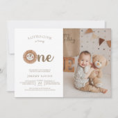 Invitation Une Petite Cutie Tourne Un Anniversaire Boho (Devant)