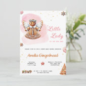 Invitation Une Petite Dame Est En Chemin De Baby shower (Debout devant)