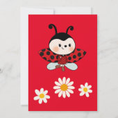Invitation Une petite dame mignonne baby shower de coccinelle (Dos)