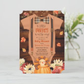 Invitation Une petite dinde Faire part de naissance rustique (Debout devant)