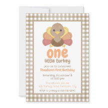Une petite dinde Première fête d'anniversaire (mar