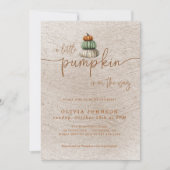 Invitation Une petite douche de bébé citrouille d'automne | N (Devant)