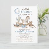 Invitation Une petite douche de bébé cow-boy (Debout devant)