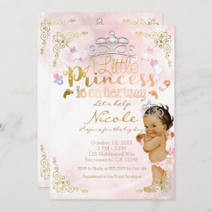 Invitation Une petite douche de bébé de princesse Pink