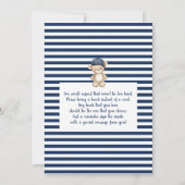 Invitation Une petite douche de bébé garçon Slugger (Dos)