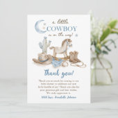 Invitation Une petite douche pour bébé cow-boy (Debout devant)
