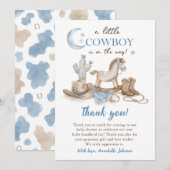 Invitation Une petite douche pour bébé cow-boy (Devant / Derrière)