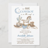 Invitation Une petite douche pour bébé cow-boy (Devant)