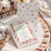 Invitation Une petite douche pour fille fleur sauvage