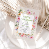 Invitation Une petite douche pour fille fleur sauvage