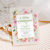 Invitation Une petite douche pour fille fleur sauvage