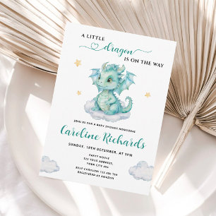 Invitation Une petite dragonne arrive Baby Shower