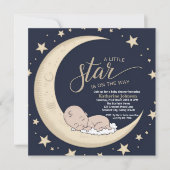 Invitation Une petite étoile est sur le chemin, Baby shower c (Devant)