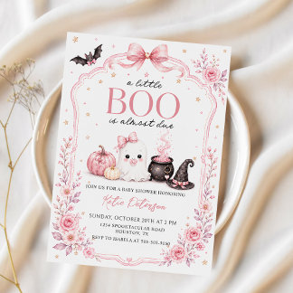 Invitation Une petite fantôme est presque là Fête de bébé Hal
