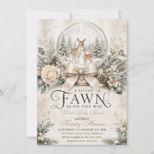 Invitation Une petite faon est en route Baby Shower d'hiver