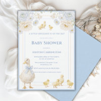 Une petite fauvette Bleu Jaune Cute Baby Shower