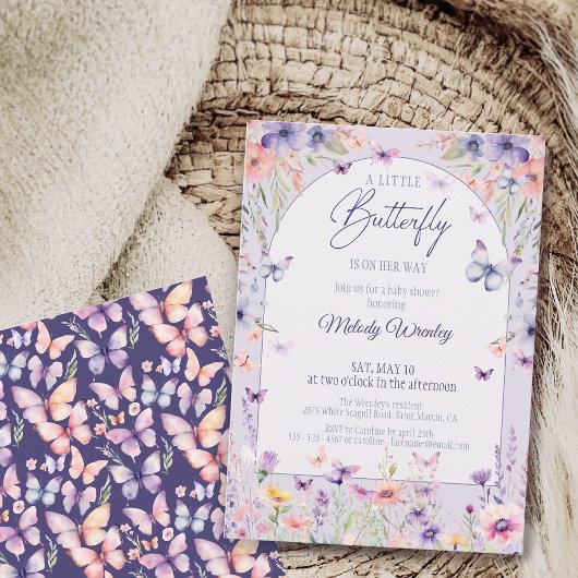 Invitation Une petite fée arrive Baby Shower