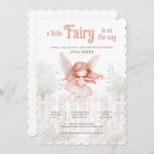 Invitation "Une petite fée est en route" Baby shower (Devant / Derrière)