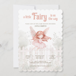 Invitation "Une petite fée est en route" Baby shower