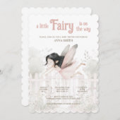 Invitation "Une petite fée est en route" Baby shower (Devant / Derrière)